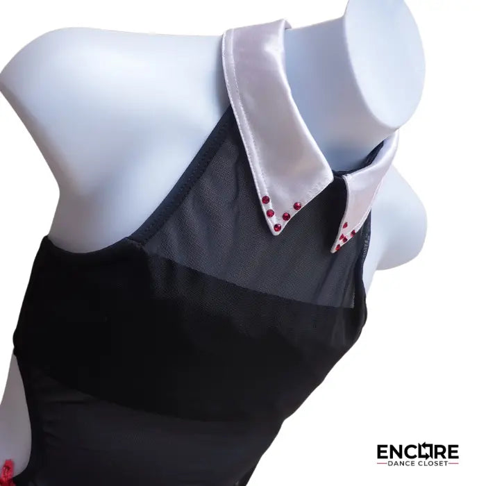 Crimson Contrast  leotard