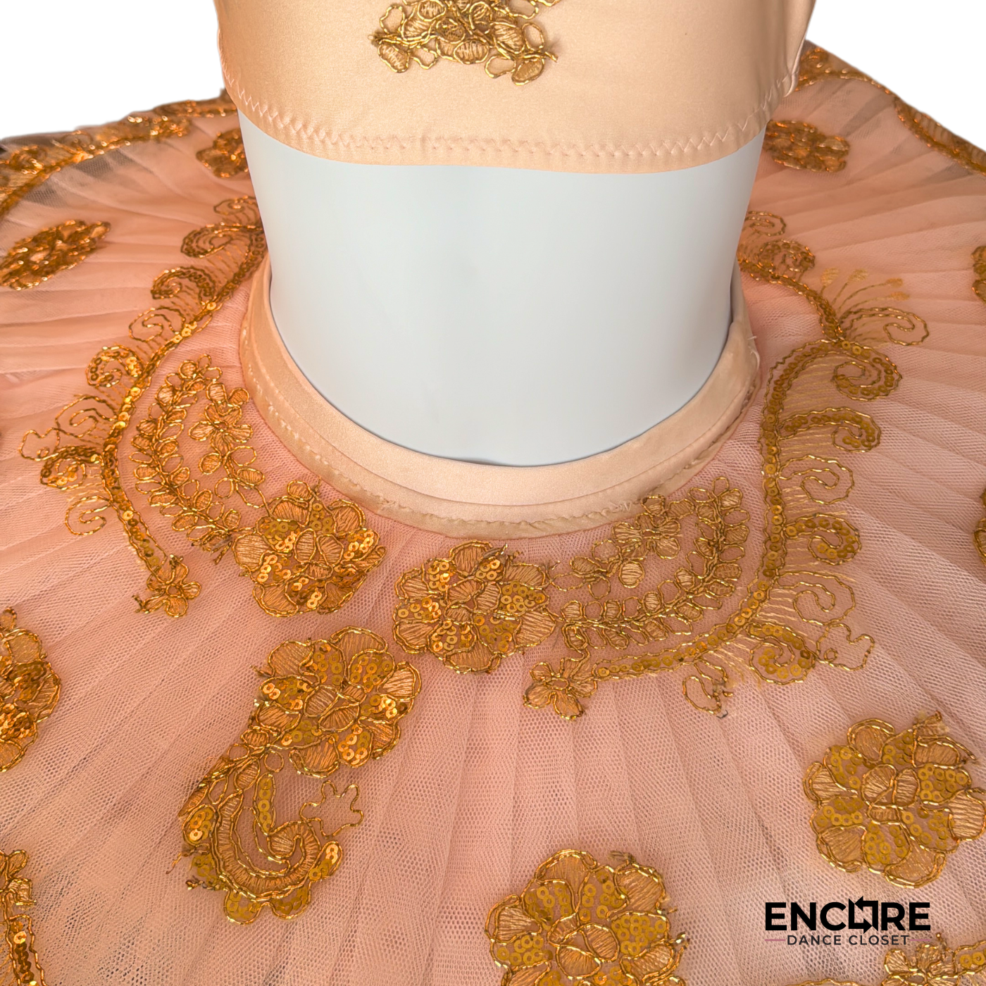 Elegant Light Pink and Gold Tutu Set - Encore Dance Closet