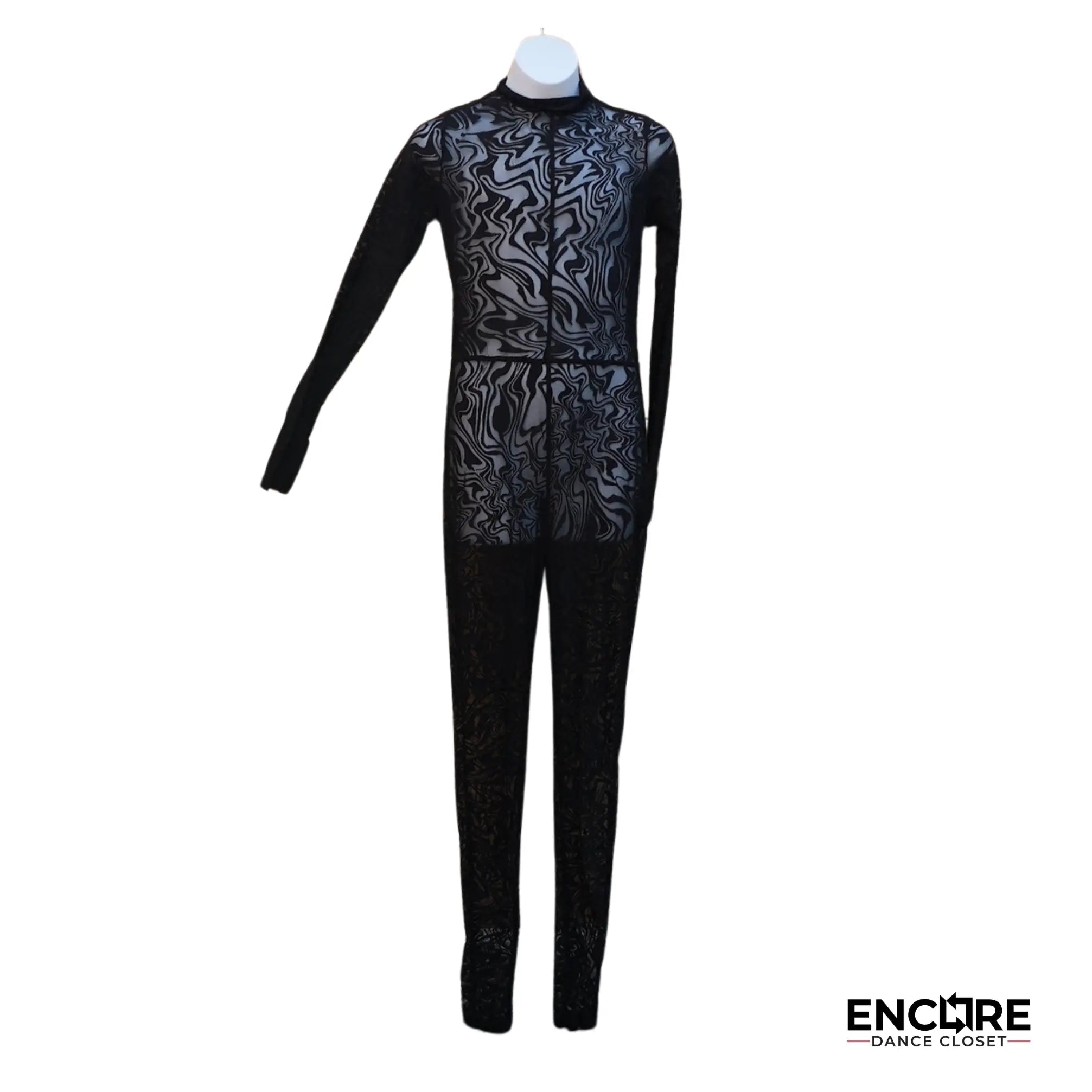 Unitard in Black Mesh  unitard