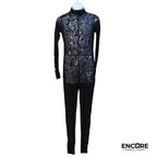 Unitard in Black Mesh  unitard