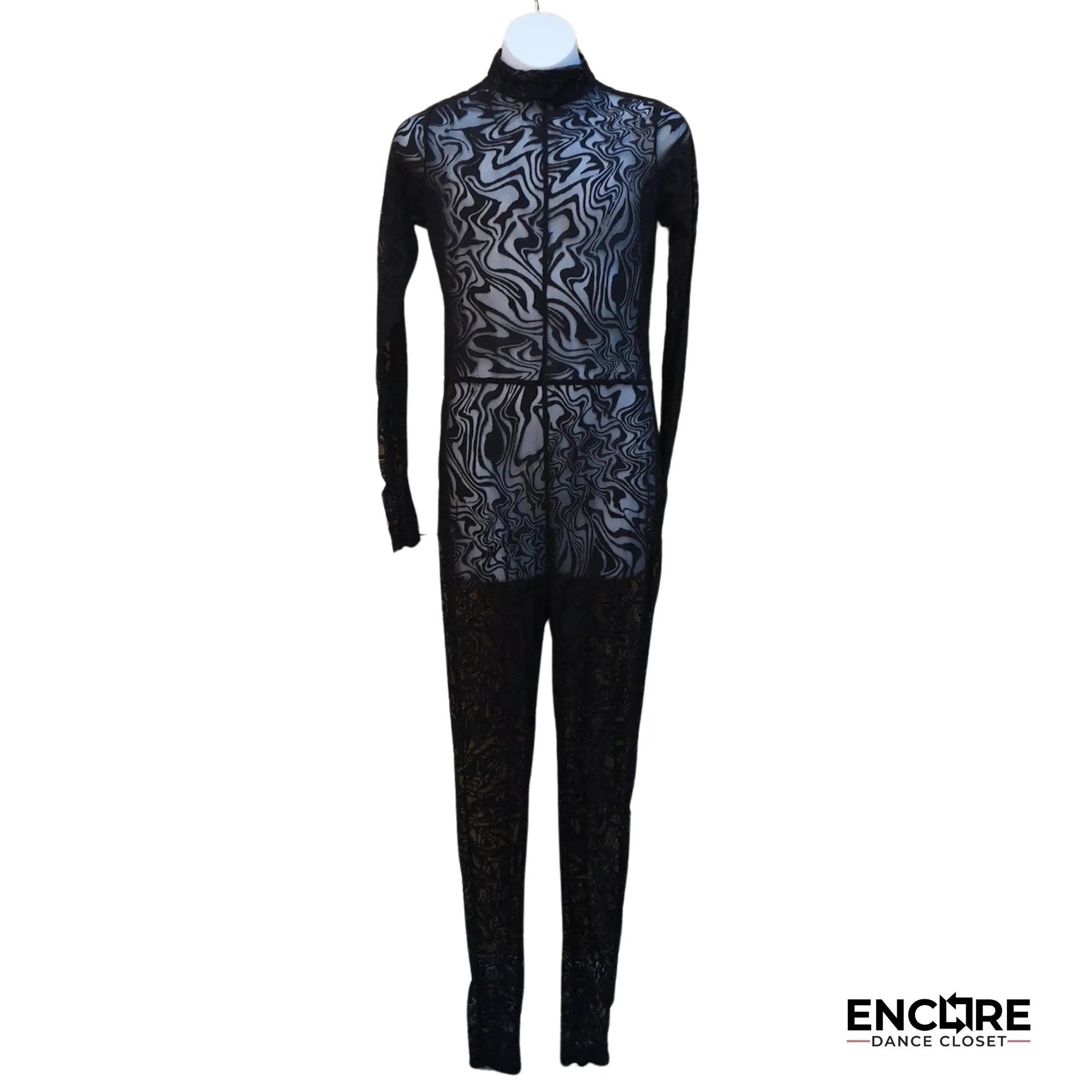 Unitard in Black Mesh  unitard