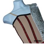 Striking Split-Design Tuxedo  leotard