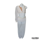 Elegant White Lyrical Costume 2  two piece