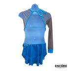 Turquoise Floral Applique Leotard  leotard