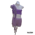 Lilac Lyrical Set with Pleated Mesh Overlay  two piece