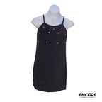 Lead Gray Shimmer Mesh Dress with Silver Sparkles  dress