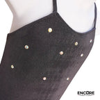 Lead Gray Shimmer Mesh Dress with Silver Sparkles  dress