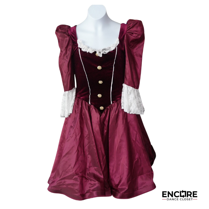 Burgundy Renaissance-Inspired Dress  dress