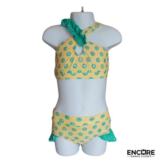 Yellow and Green Polka Dot Set