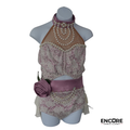 Lace Two-Piece Costume w/Pearl Detail and Choker  leotard