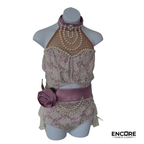 Lace Two-Piece Costume w/Pearl Detail and Choker  leotard