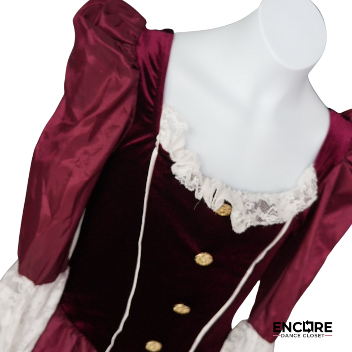 Burgundy Renaissance-Inspired Dress  dress