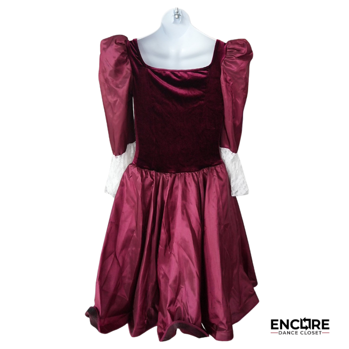 Burgundy Renaissance-Inspired Dress  dress