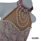 Lace Two-Piece Costume w/Pearl Detail and Choker  leotard