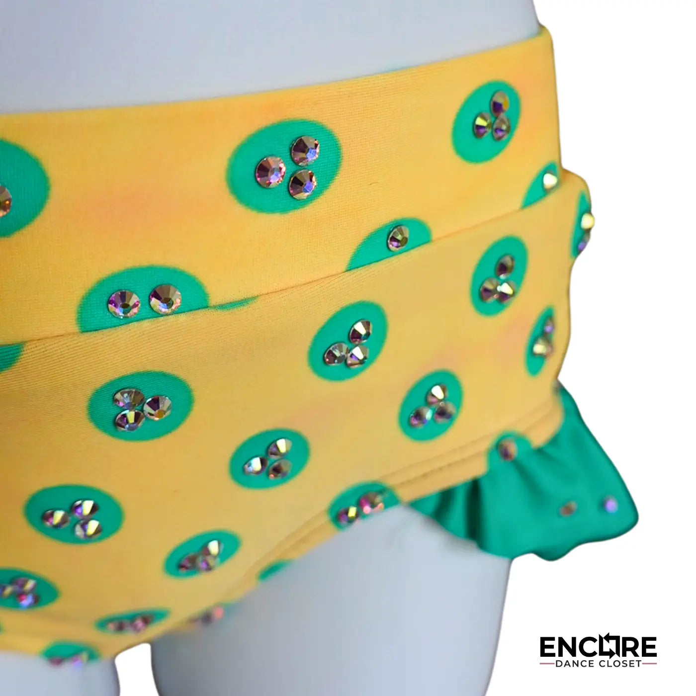 Yellow and Green Polka Dot Set  two piece