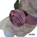 Lace Two-Piece Costume w/Pearl Detail and Choker  leotard