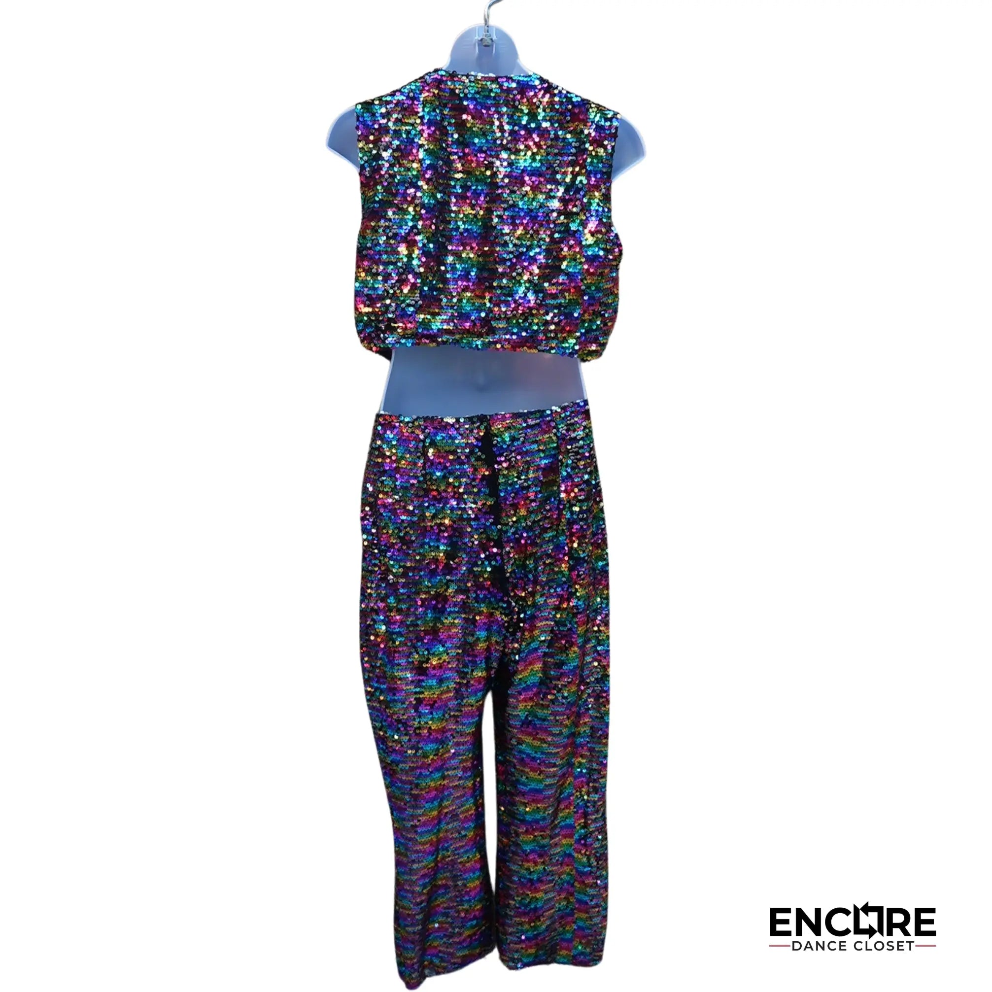 Multicolored Sequin Pant & Top Set  two piece