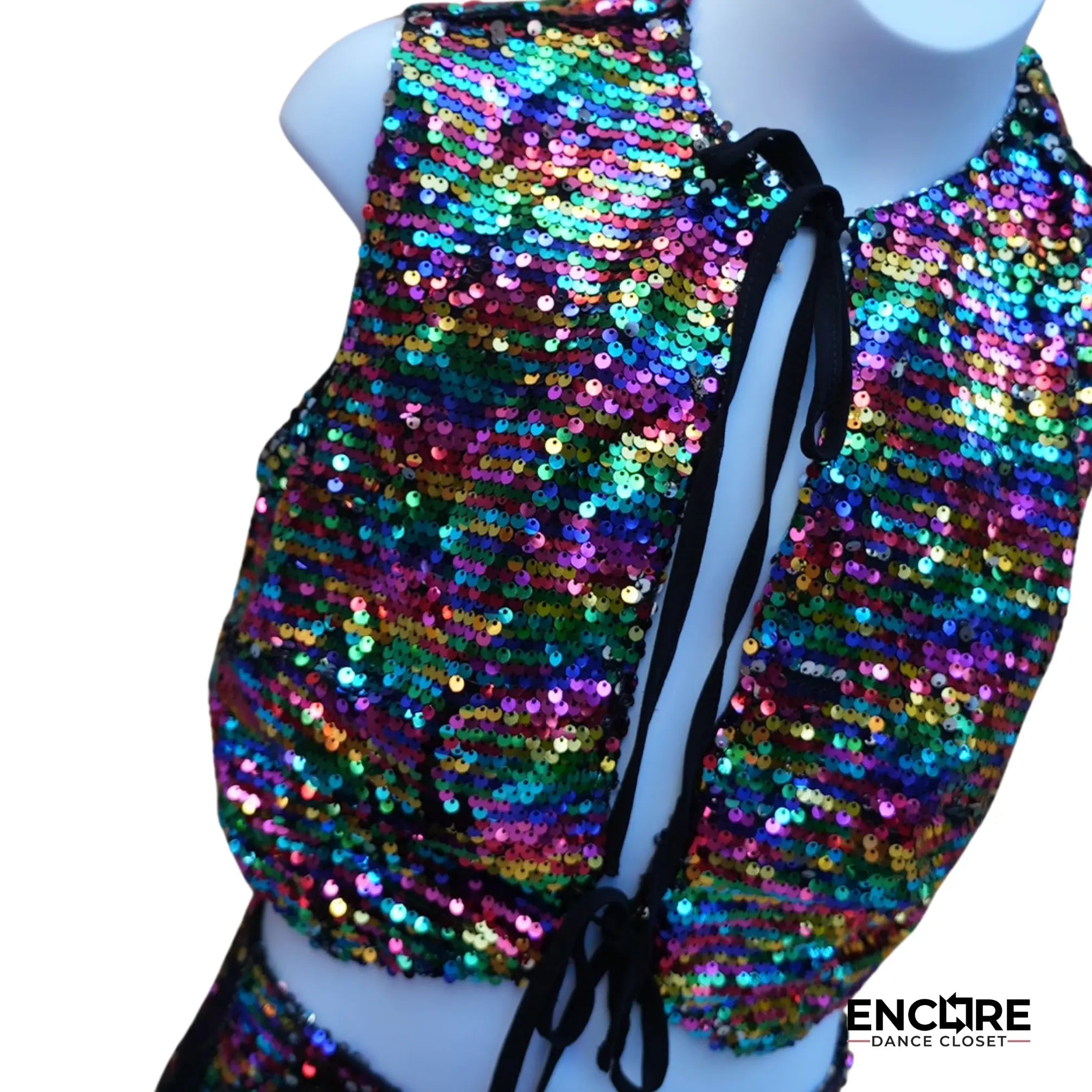 Multicolored Sequin Pant & Top Set  two piece