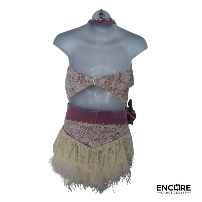 Lace Two-Piece Costume w/Pearl Detail and Choker  leotard