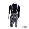 Checkered Overalls Dance Set  two piece