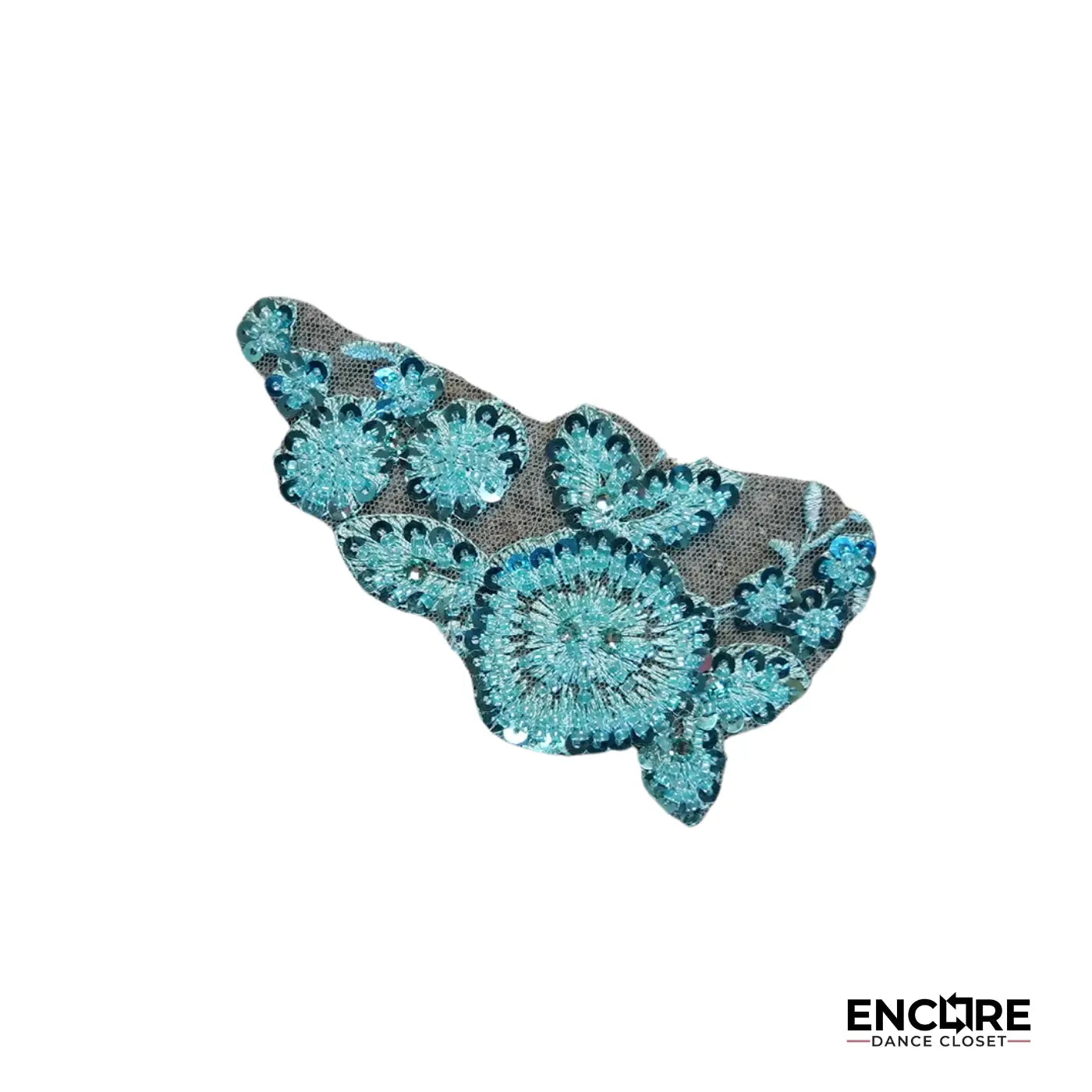 Turquoise Floral Applique Leotard  leotard