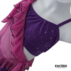 Purple & Pink Ruffle Jazz Costume  two piece