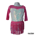 Pink Pop Sequin Fringe Costume  dress