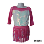 Pink Pop Sequin Fringe Costume  dress