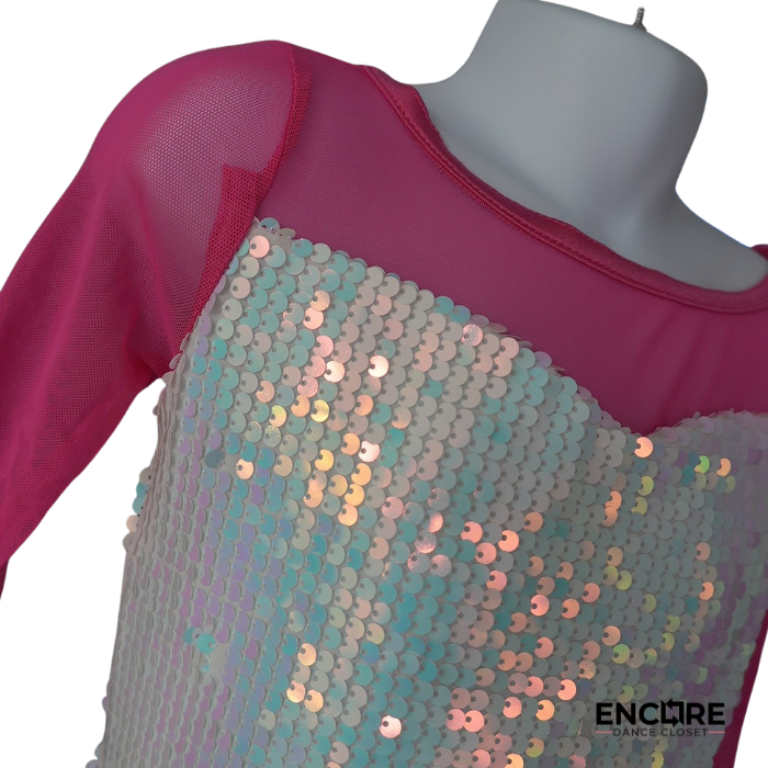 Pink Pop Sequin Fringe Costume  dress