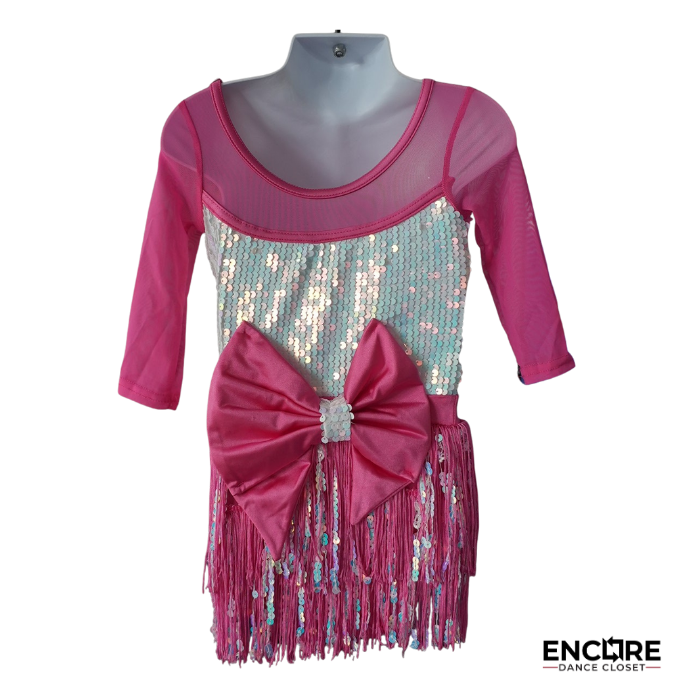 Pink Pop Sequin Fringe Costume  dress
