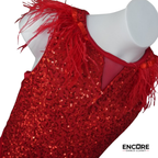 Crimson Heat Fringe Jazz Costume  dress