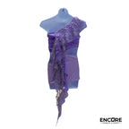 Lilac Lyrical Set with Pleated Mesh Overlay  two piece