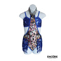 Dazzling Blue Jazzy Costume  two piece