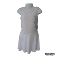 Soft White Lyrical Dress with Rhinestone Appliqué & Flowing Skirt  dress