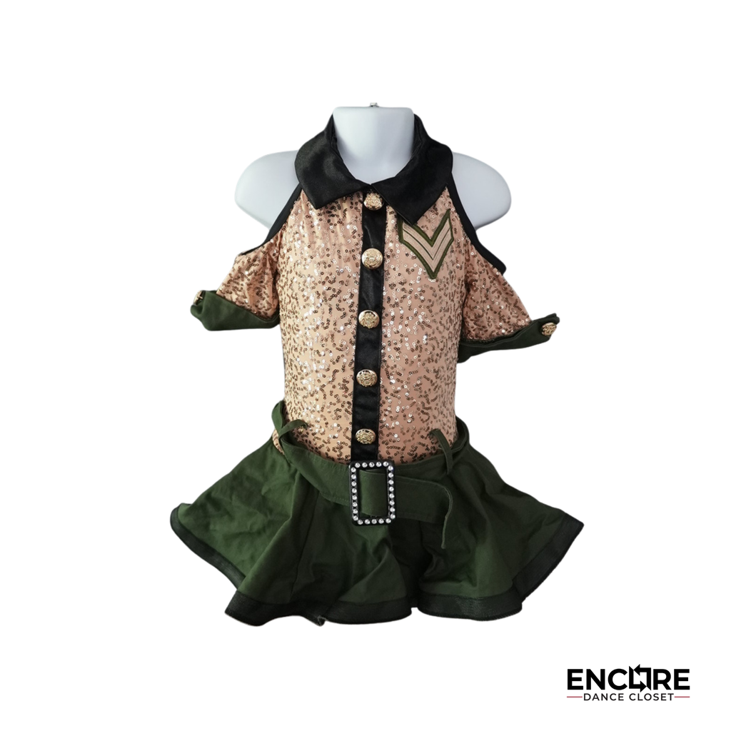 Vintage-Inspired Military Jazz Costume  leotard