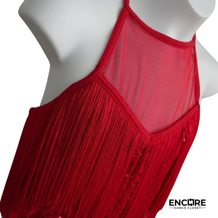 Scarlet Fringe Flair  dress
