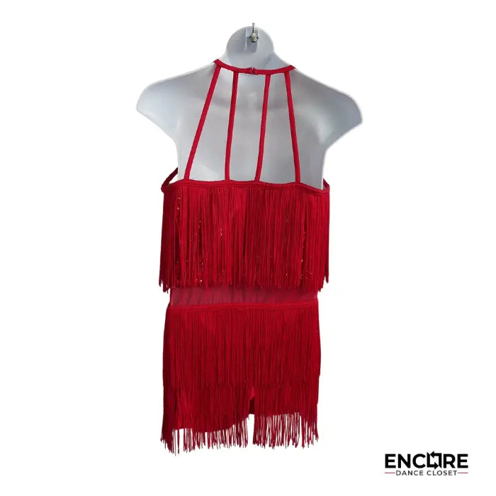 Scarlet Fringe Flair  dress