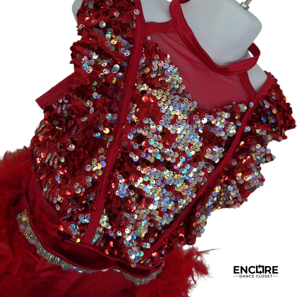 Feathered Flame  dress