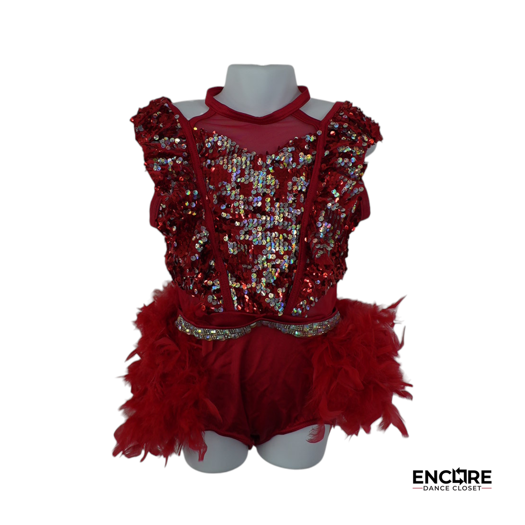 Feathered Flame  dress