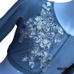 Gray Two-Piece with Silver Appliques  two piece