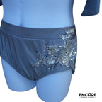 Gray Two-Piece with Silver Appliques  two piece