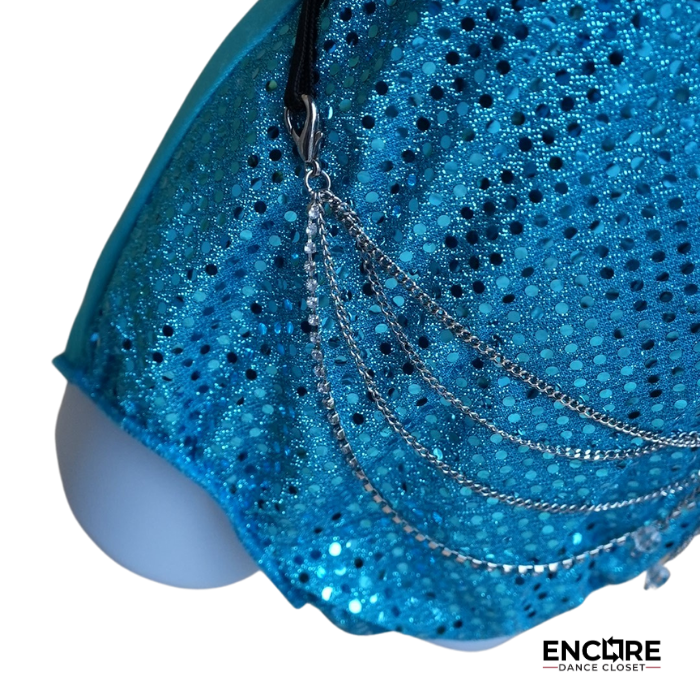 Turquoise Sparkle Halter Leo