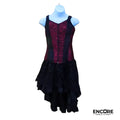 Scarlet Lace Corset Dance Dress  two piece
