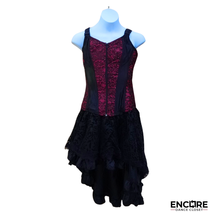 Scarlet Lace Corset Dance Dress