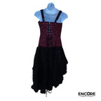 Scarlet Lace Corset Dance Dress  two piece