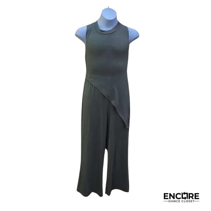 Olive Asymmetrical Set  two piece