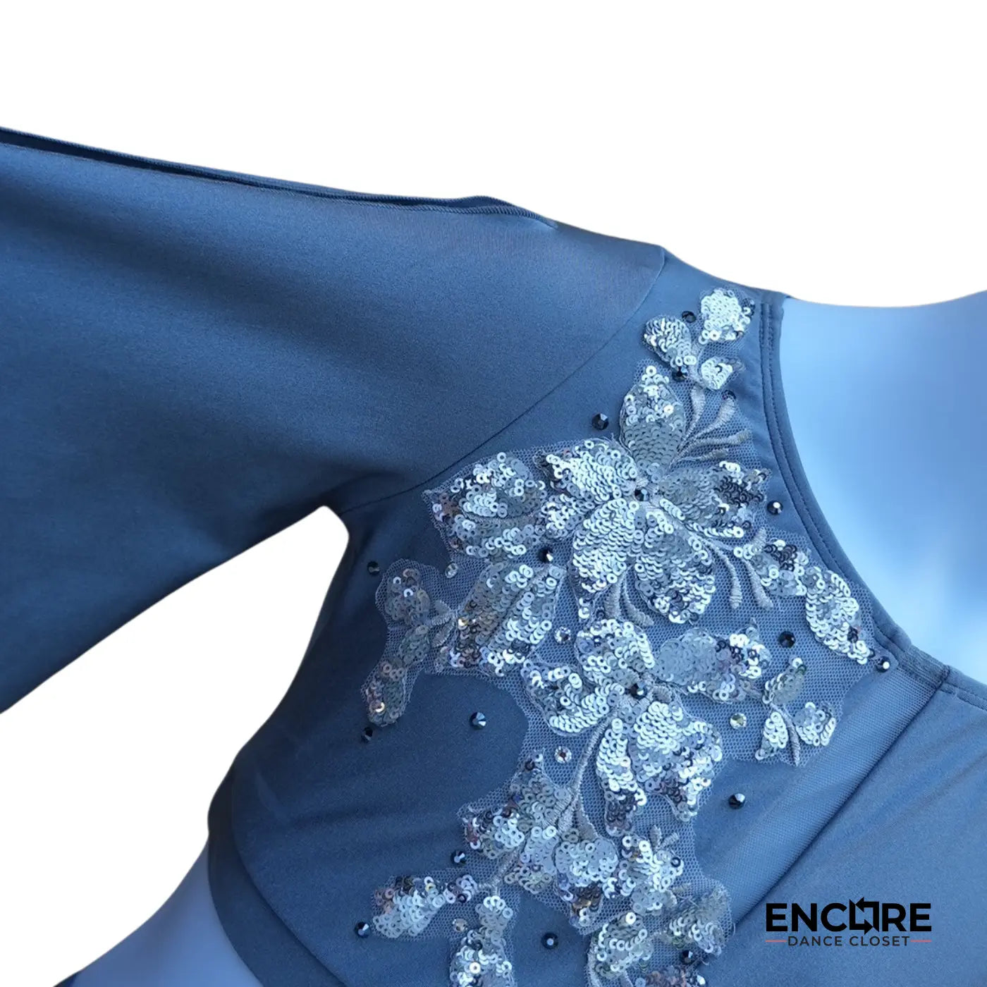 Gray Two-Piece with Silver Appliques  two piece