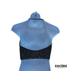 Iridescent Black-Silver Crop Halter Top  top