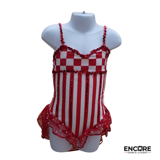 Checkered Chic Red & White Leotard