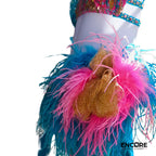 Aqua Fringe & Feather Finesse  two piece